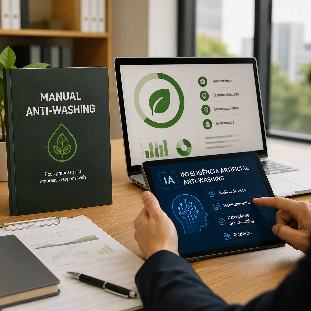Manual e inteligência artificial anti-washing orientam empresas