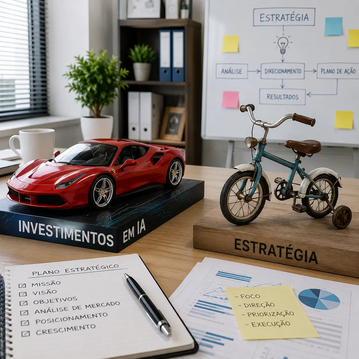 As empresas têm Ferraris na IA, mas bicicletinhas na estratégia
