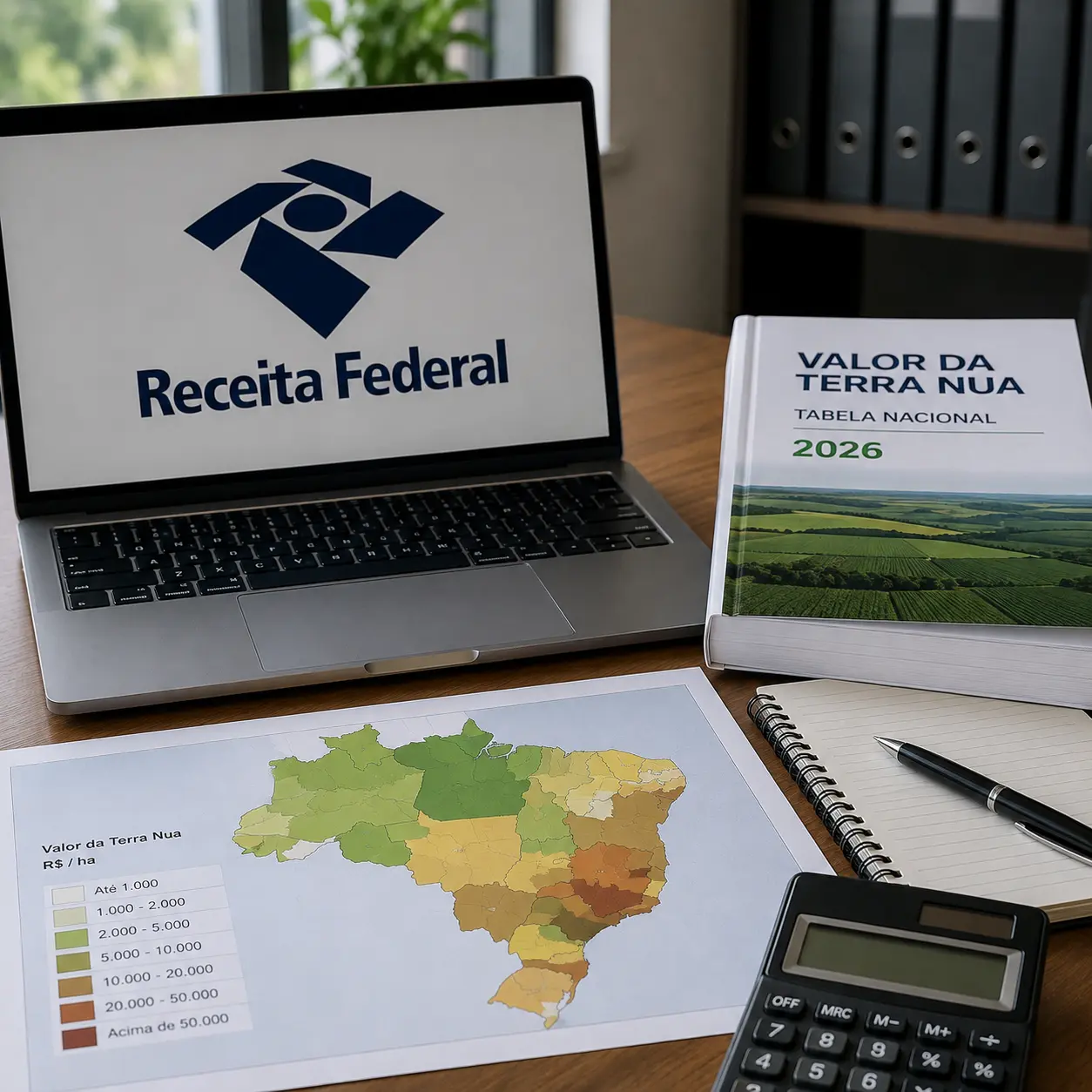 Receita Federal divulga tabela nacional do Valor da Terra Nua 2026