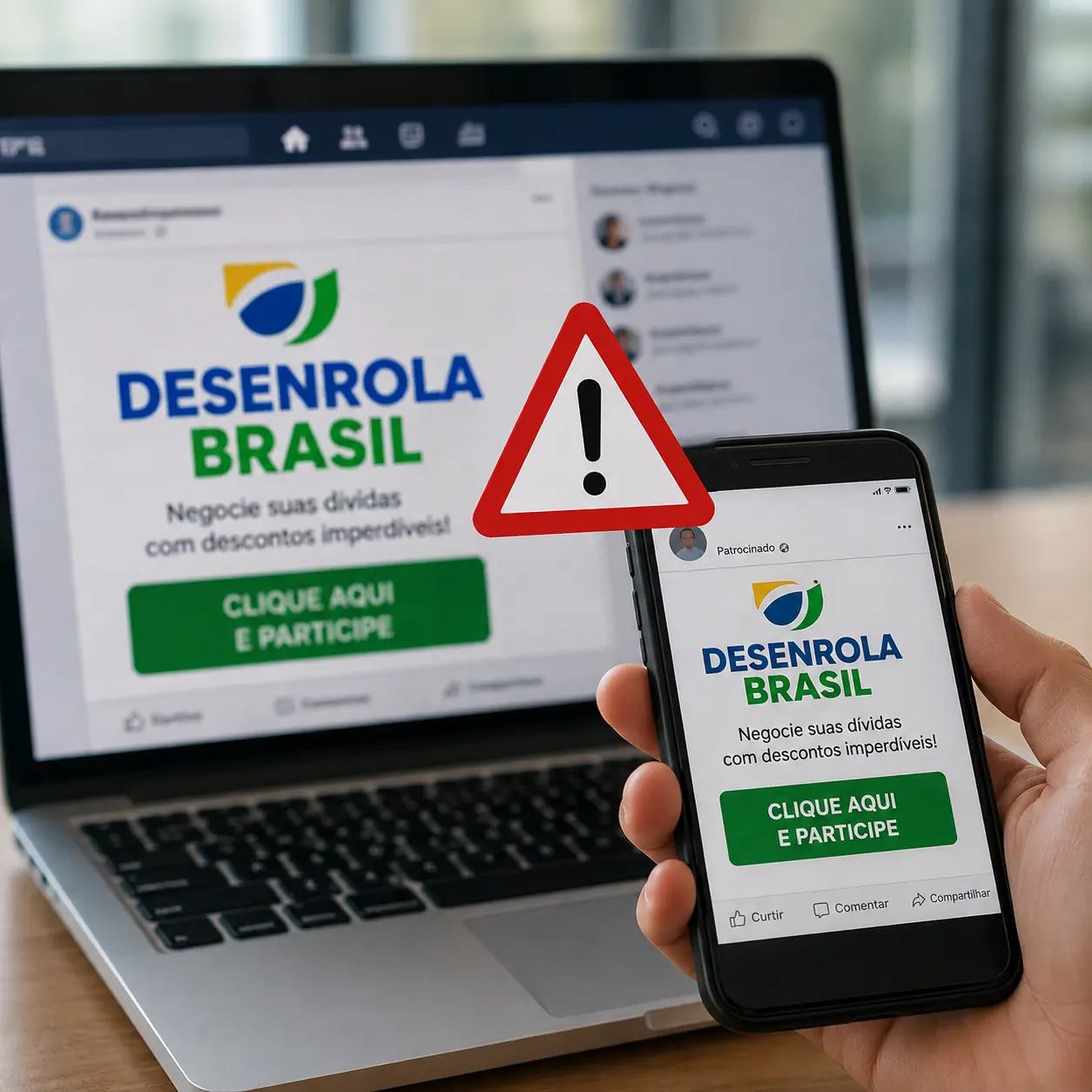 Falsos anúncios sobre Desenrola Brasil enganam usuários nas redes