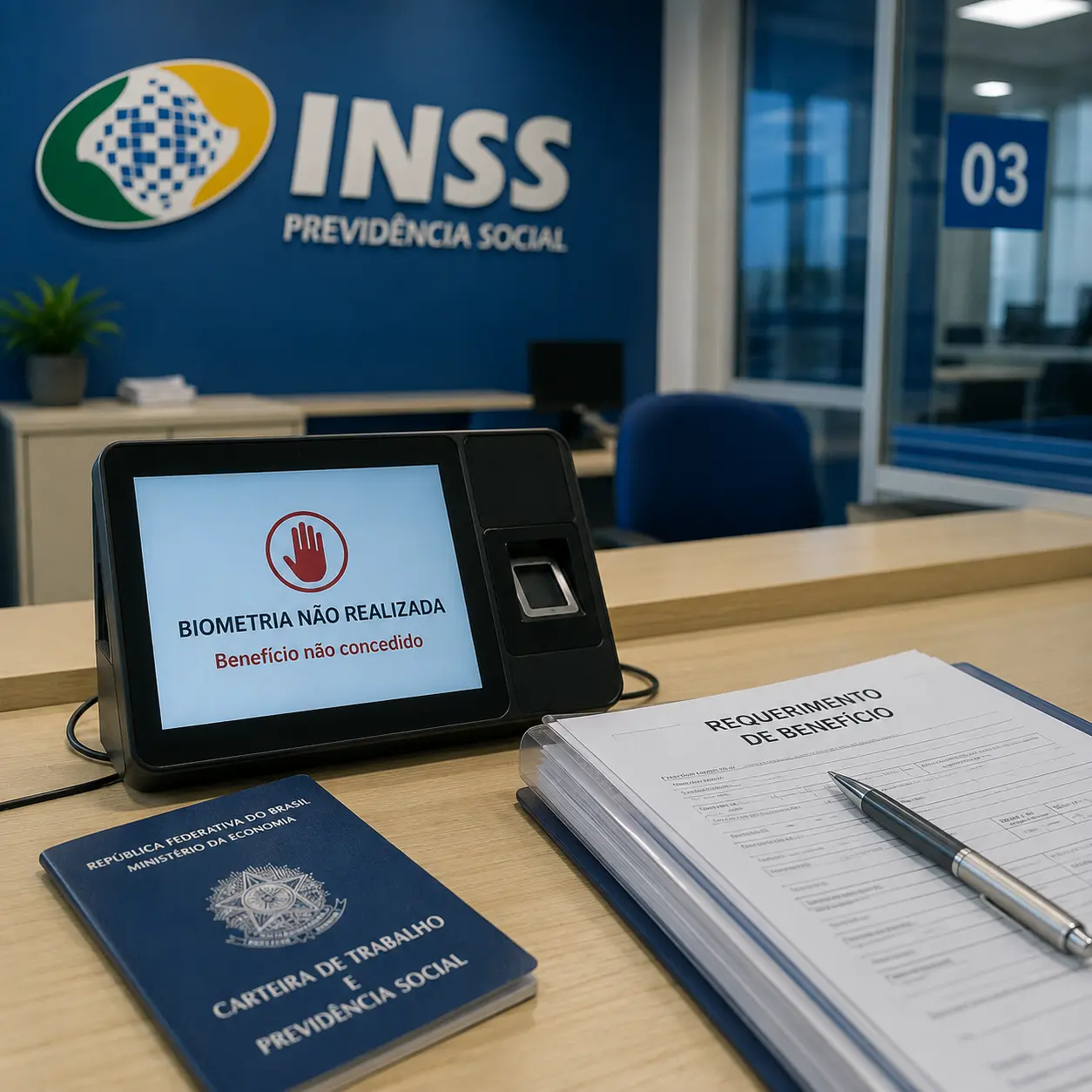 Falta de biometria trava concessão de benefícios no INSS