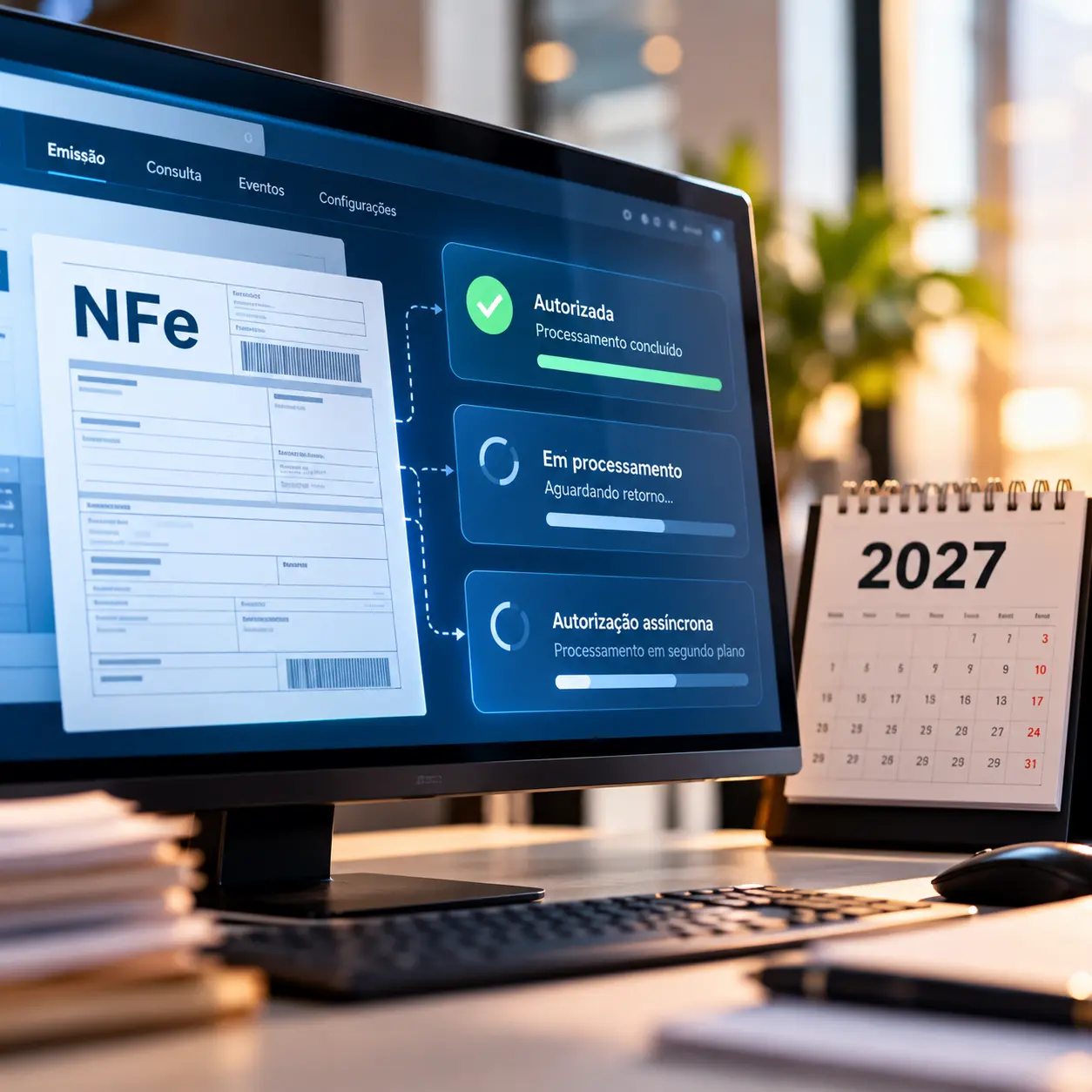 NFe: nota técnica prevê fim de autorização assíncrona em 2027