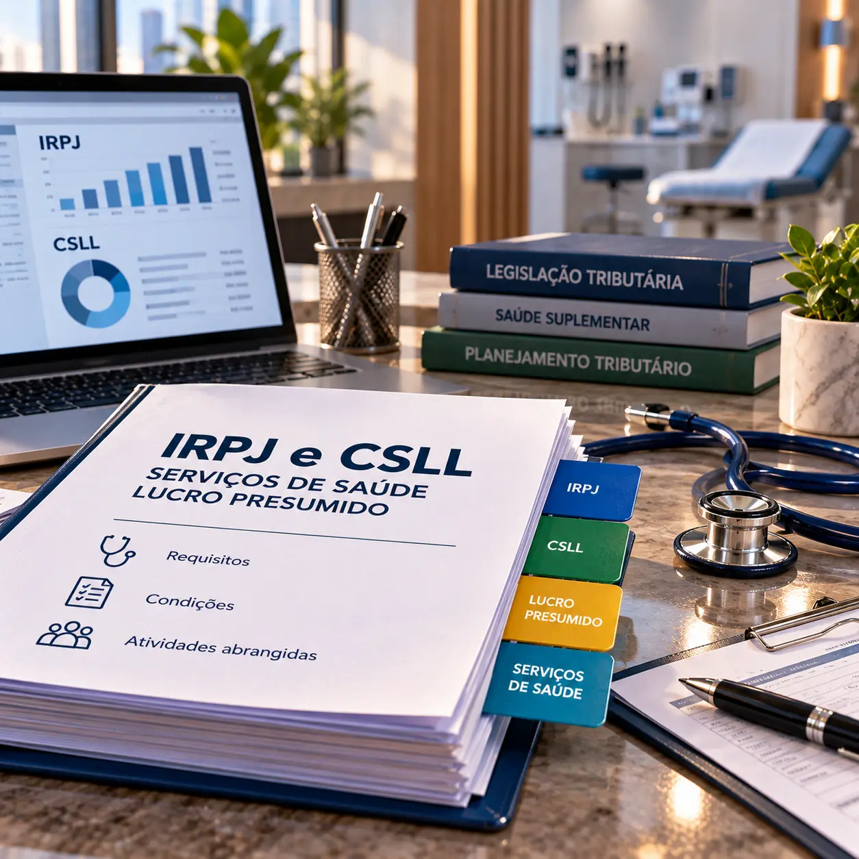 Receita esclarece requisitos para redução de IRPJ e CSLL de serviços de saúde no lucro presumido