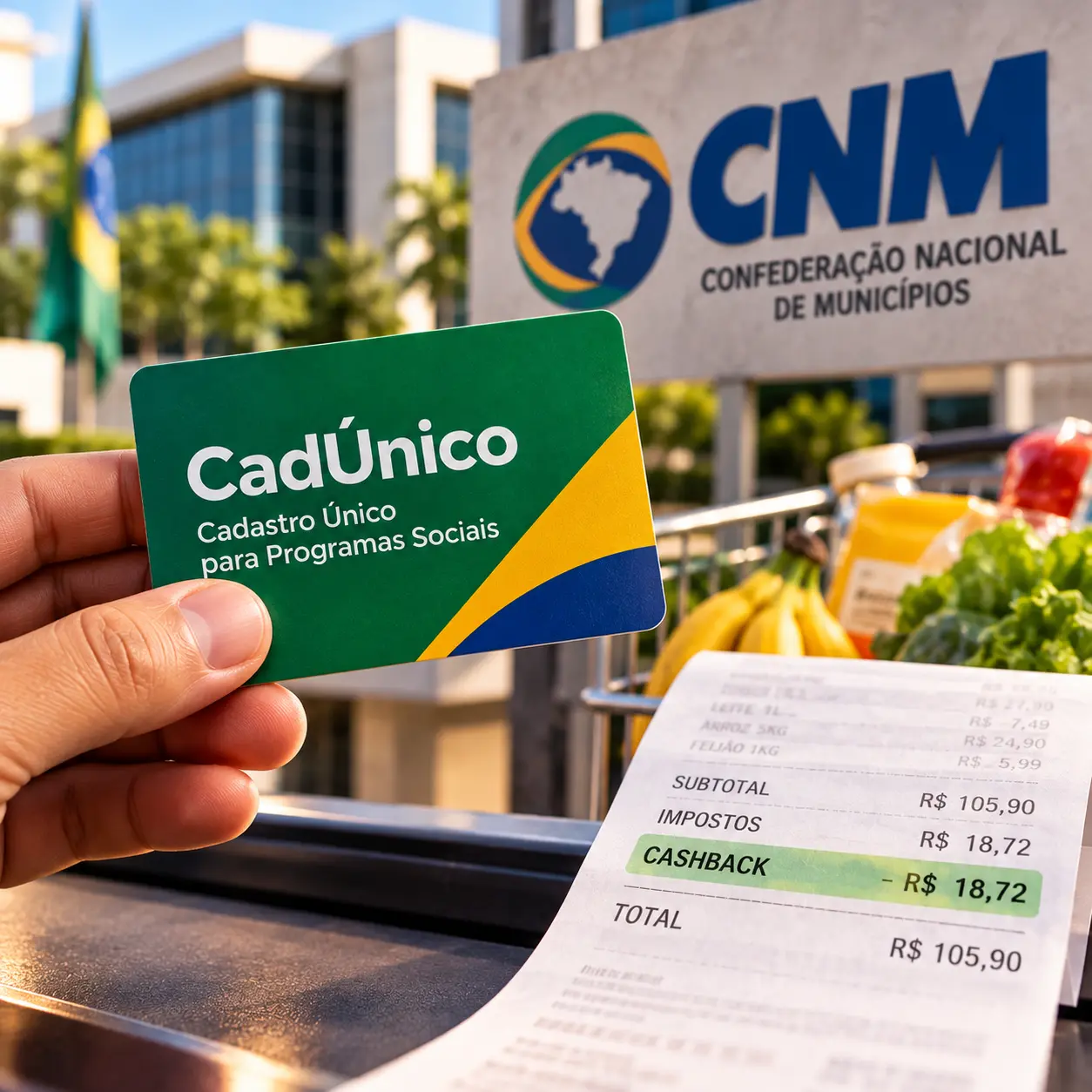Cashback de impostos em 2027: CNM esclarece critérios para beneficiários do CadÚnico