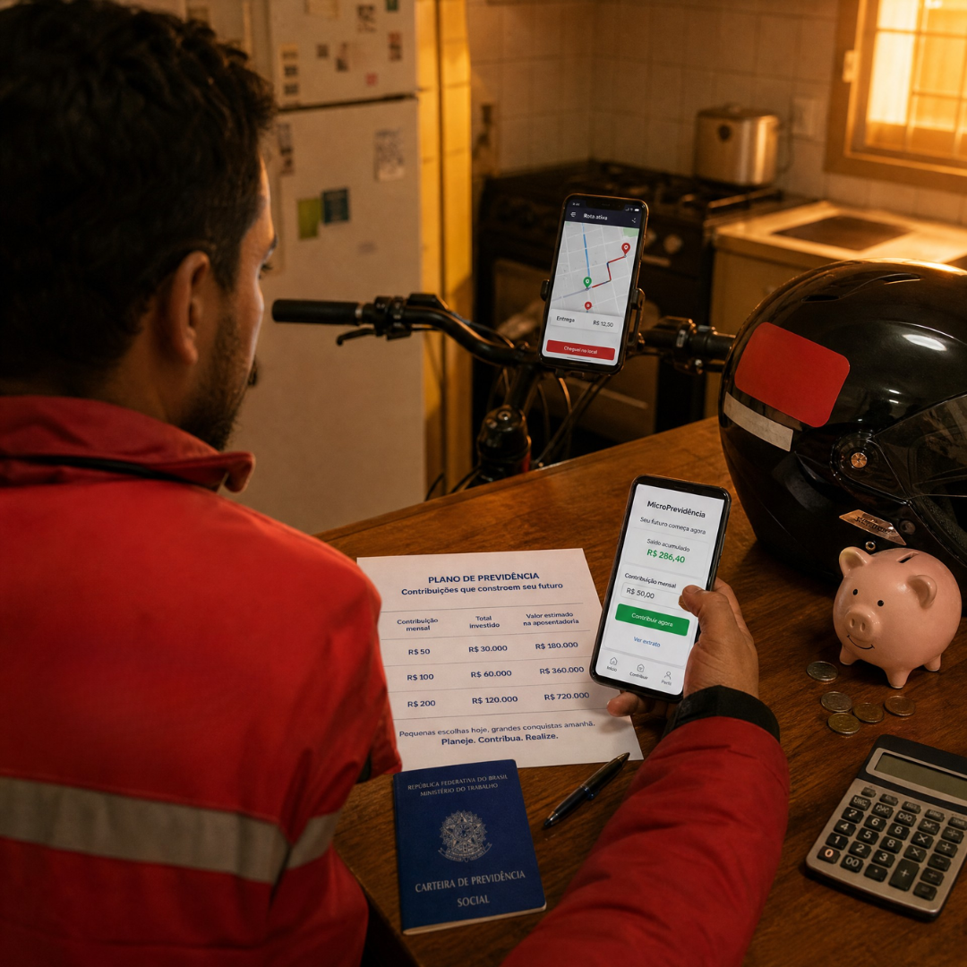 Micropensões ganham destaque como alternativa previdenciária para trabalhadores de plataformas