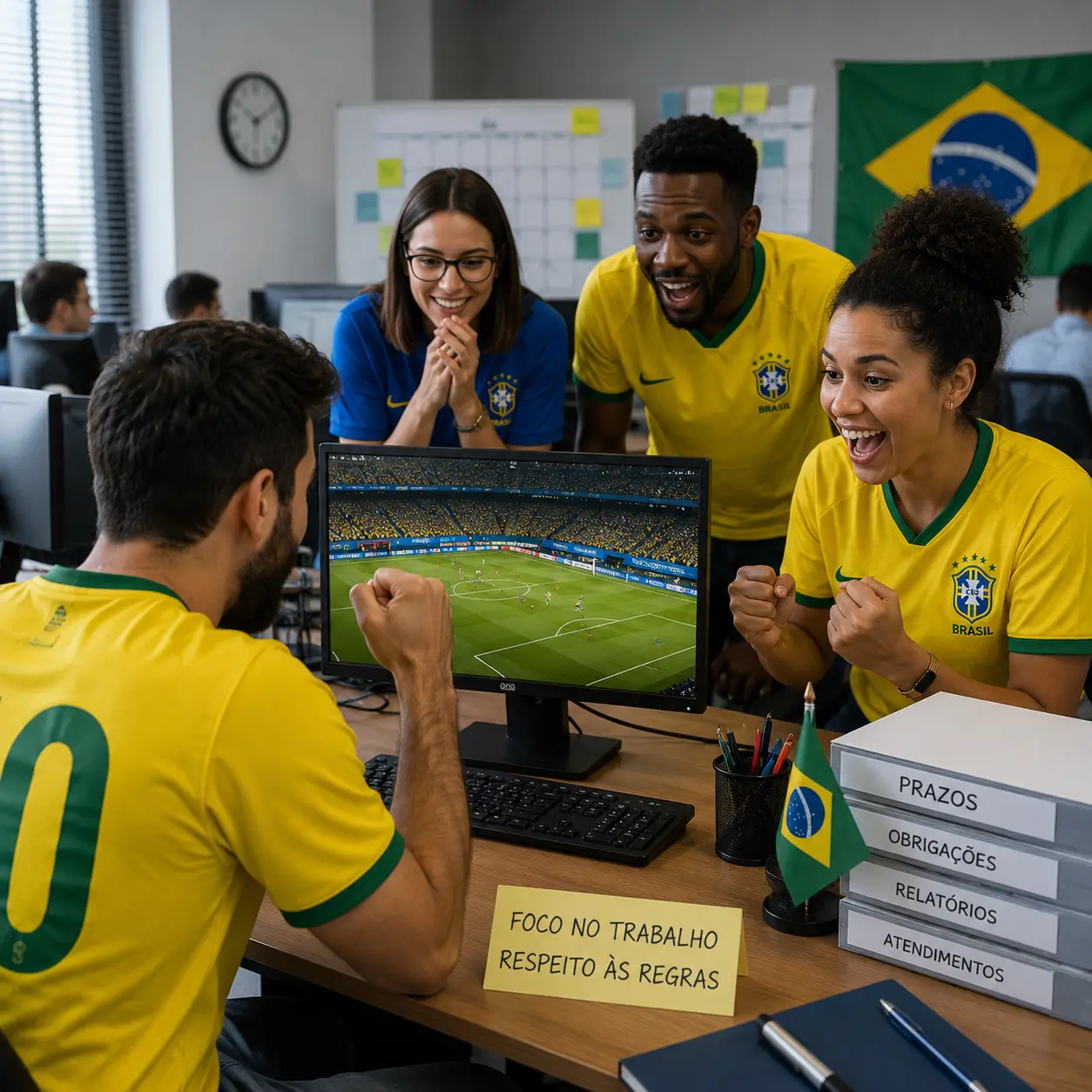 Assistir aos jogos da Copa do Mundo no expediente pode gerar punição? Entenda regras