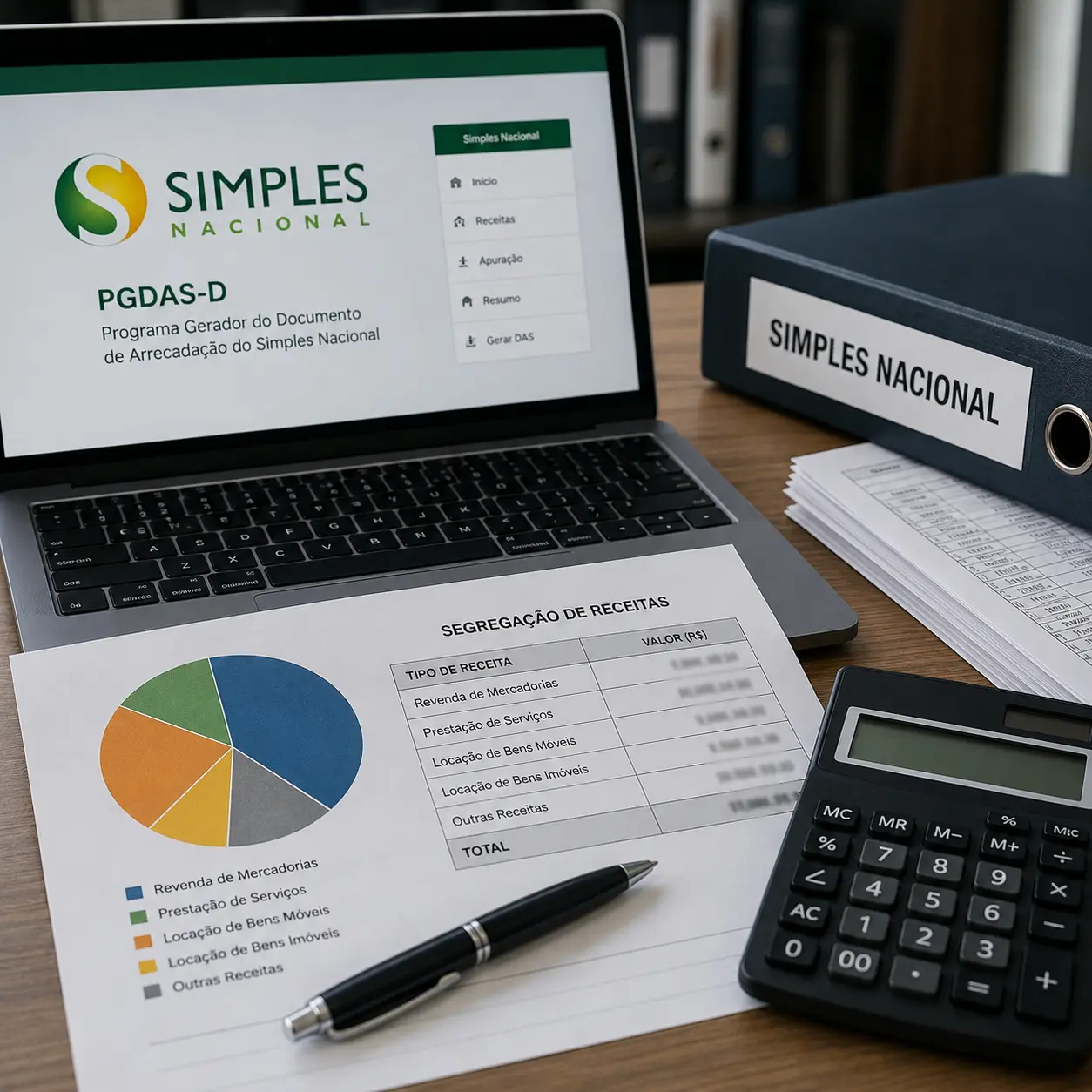 Segregação de receitas no PGDAS-D e risco de pagamento incorreto do Simples Nacional
