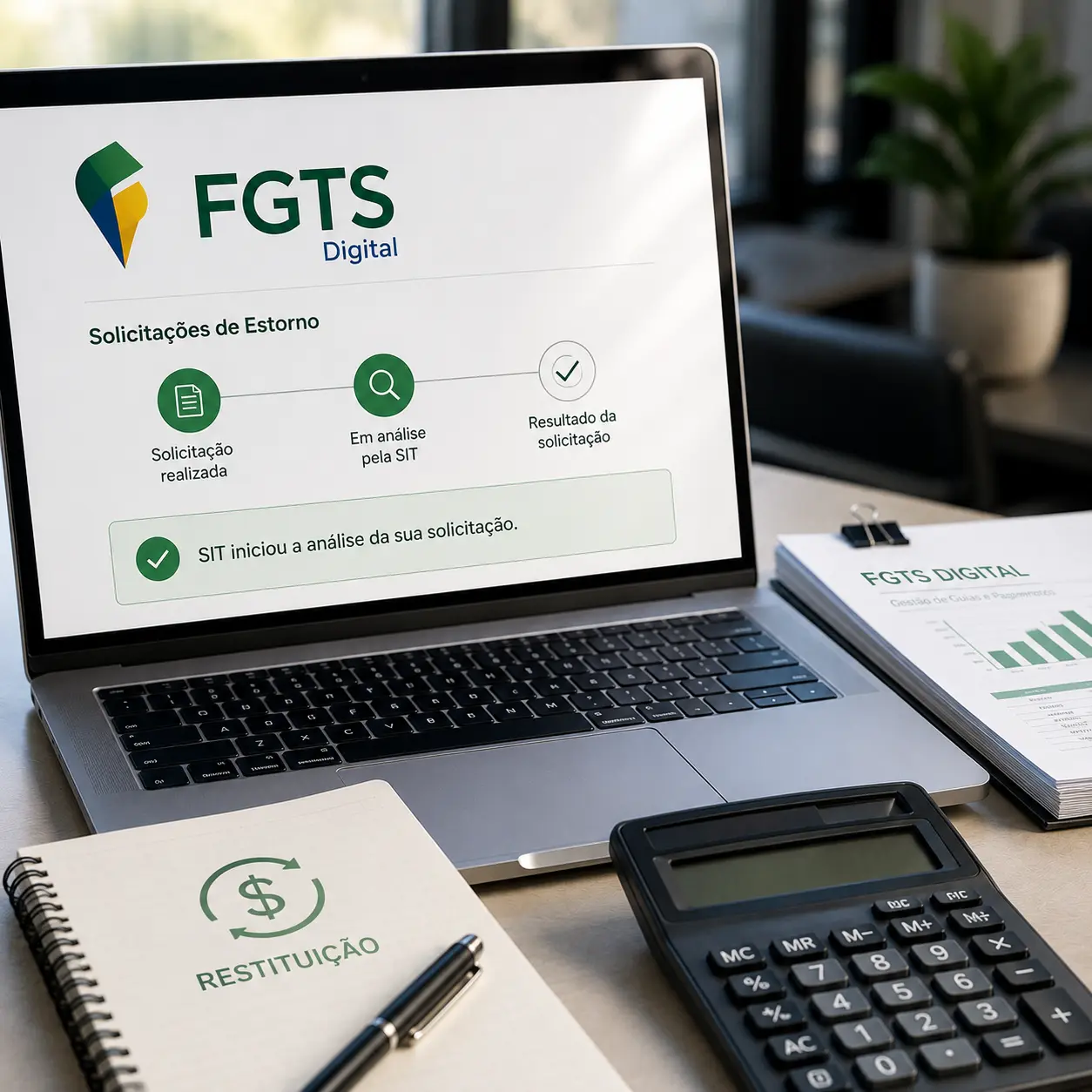 Solicitações de Estornos no FGTS Digital: SIT inicia análise e empregadores já podem solicitar restituição