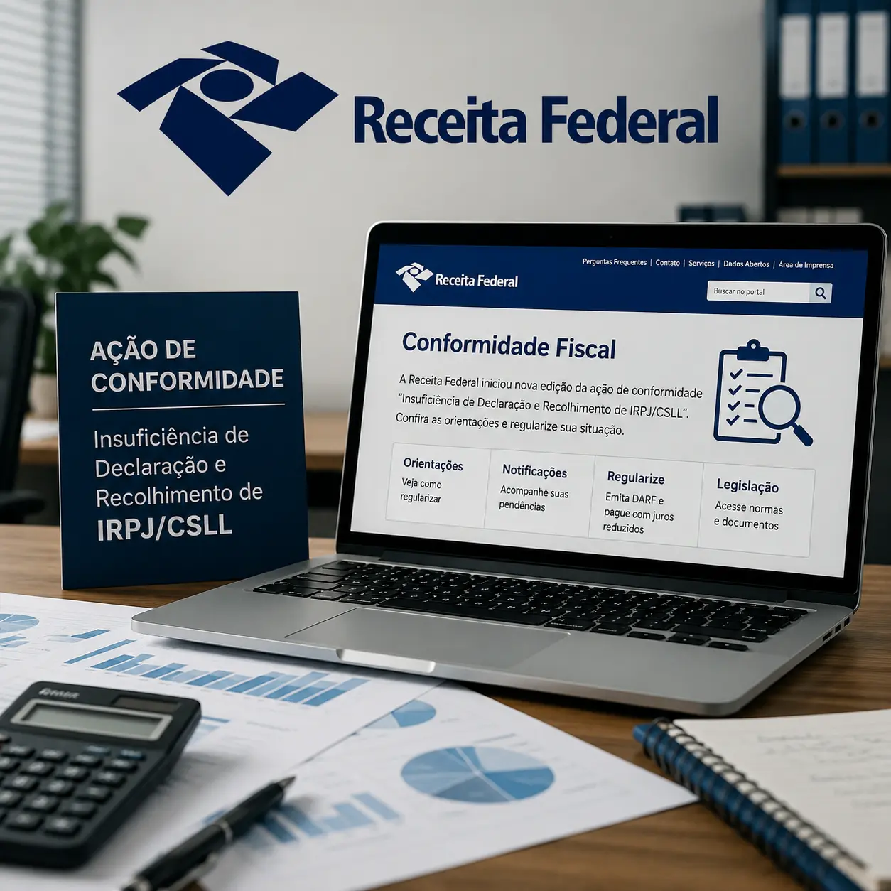 Receita Federal inicia nova edição da ação de conformidade “Insuficiência de Declaração e Recolhimento de IRPJ/CSLL”