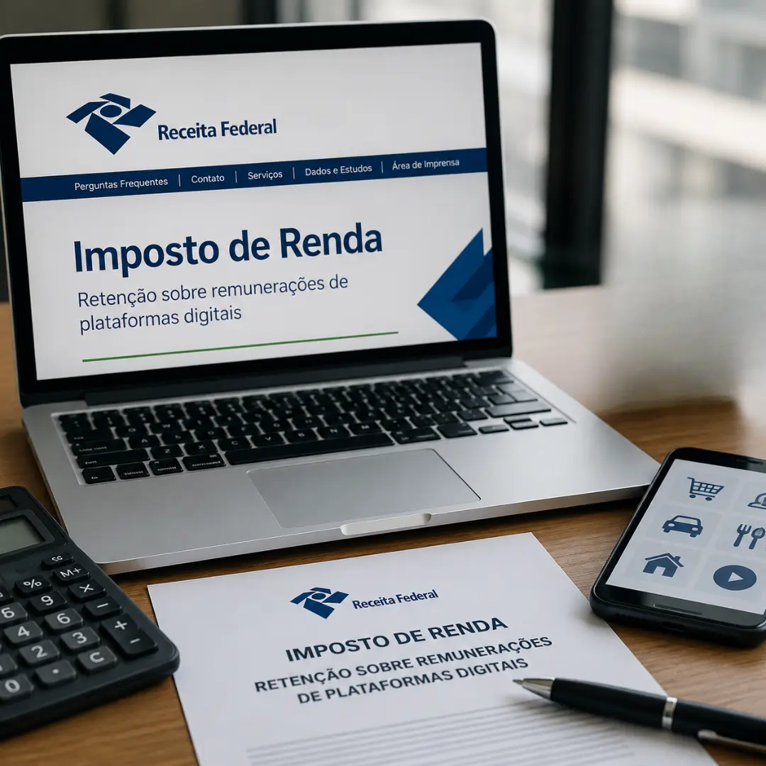 Receita Federal regulamenta retenção do Imposto de Renda sobre remunerações de plataformas digitais