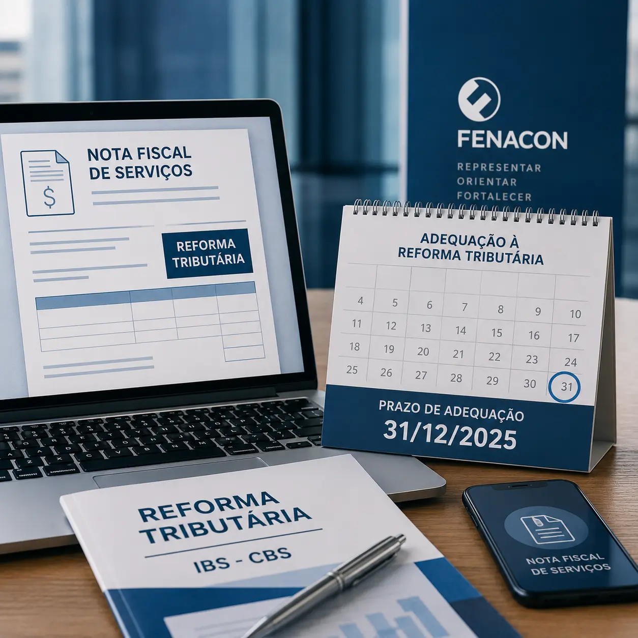FENACON alerta para prazo de adequação das notas fiscais de serviços à Reforma Tributária