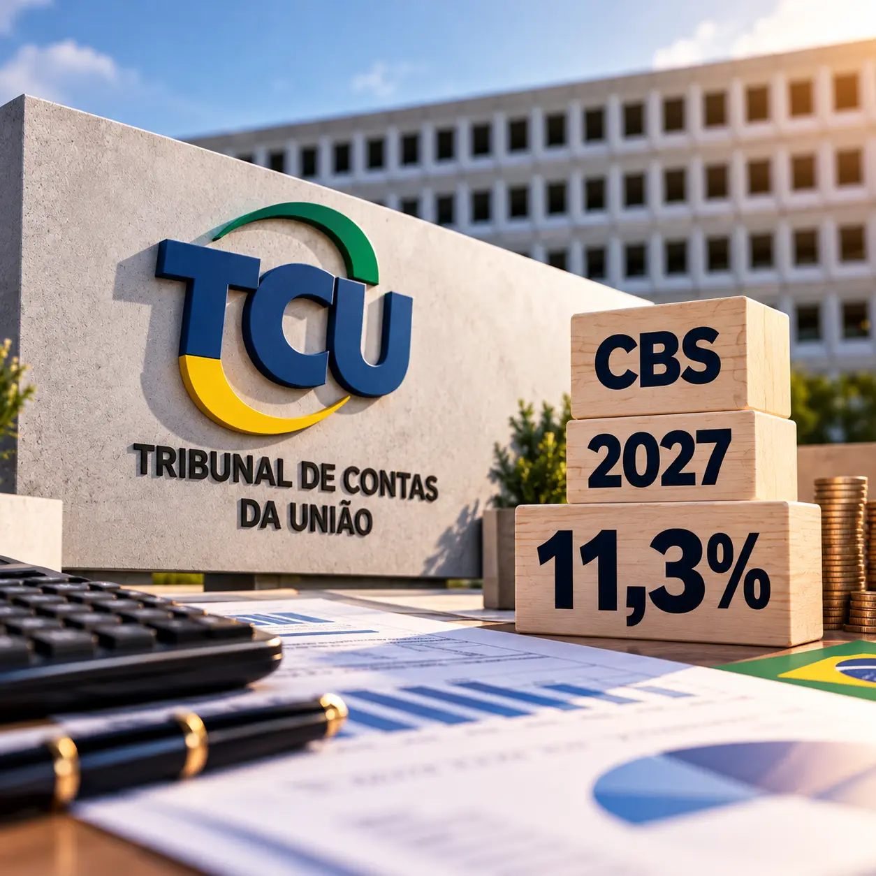 CBS em 2027: TCU propõe alíquota de 11,3%