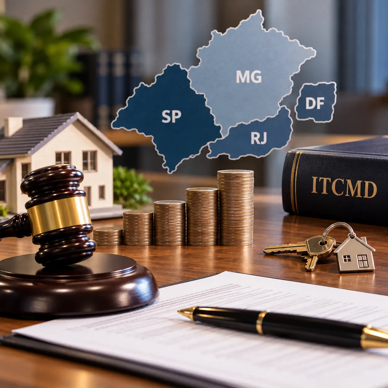 ITCMD progressivo em 2026: quanto vai custar a transmissão do seu patrimônio em SP, MG, RJ e DF