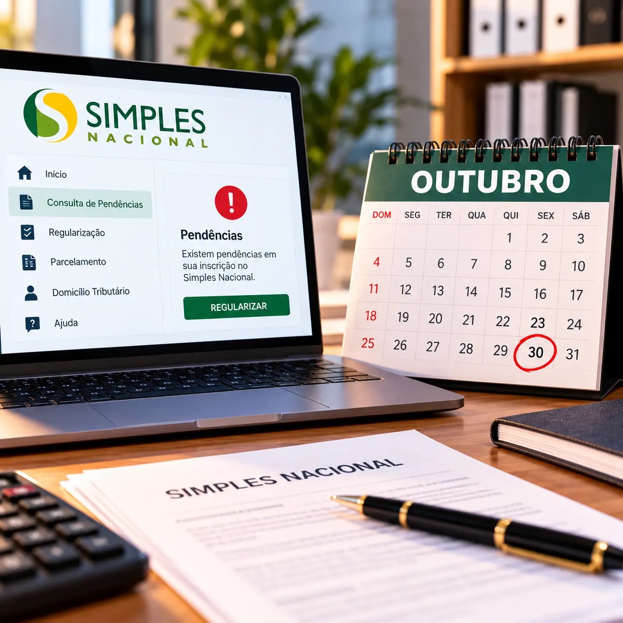 Simples Nacional exige regularização de pendências até 30 de outubro após indeferimento de pedidos