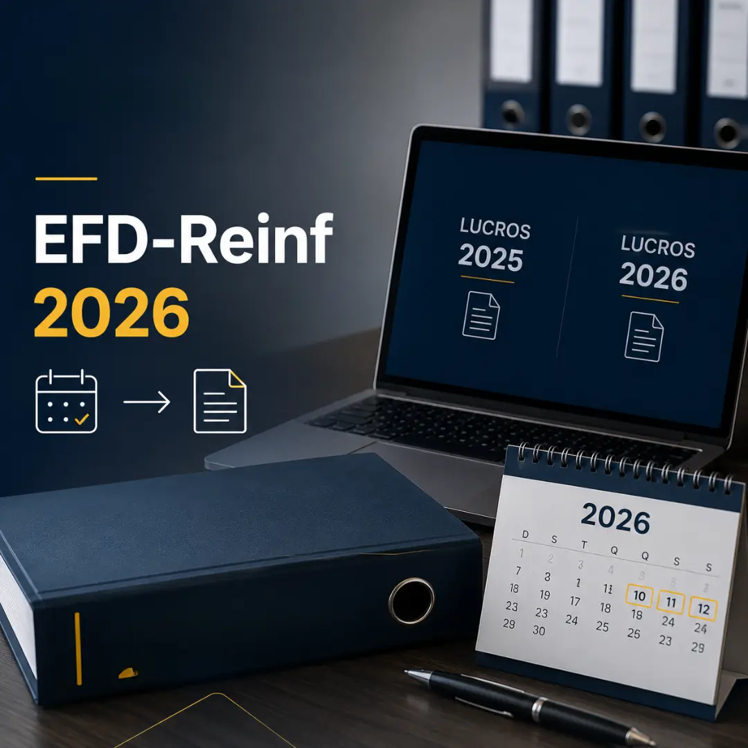 EFD-Reinf 2026: empresas precisam separar lucros de 2025 e 2026 para evitar problemas com a Receita Federal