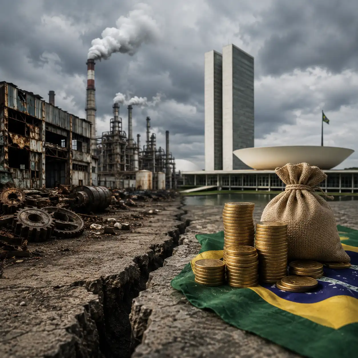 Indústria frágil, fiscal frouxo: uma ameaça ao crescimento potencial do Brasil