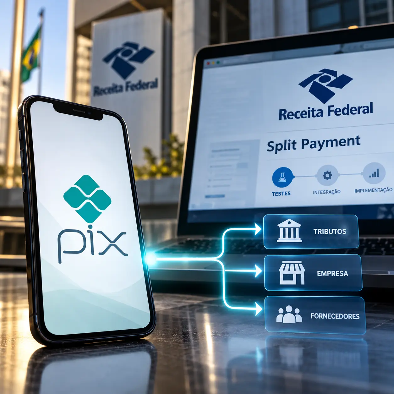 Split Payment: Receita define que Pix vai fazer fazer parte dos testes da plataforma