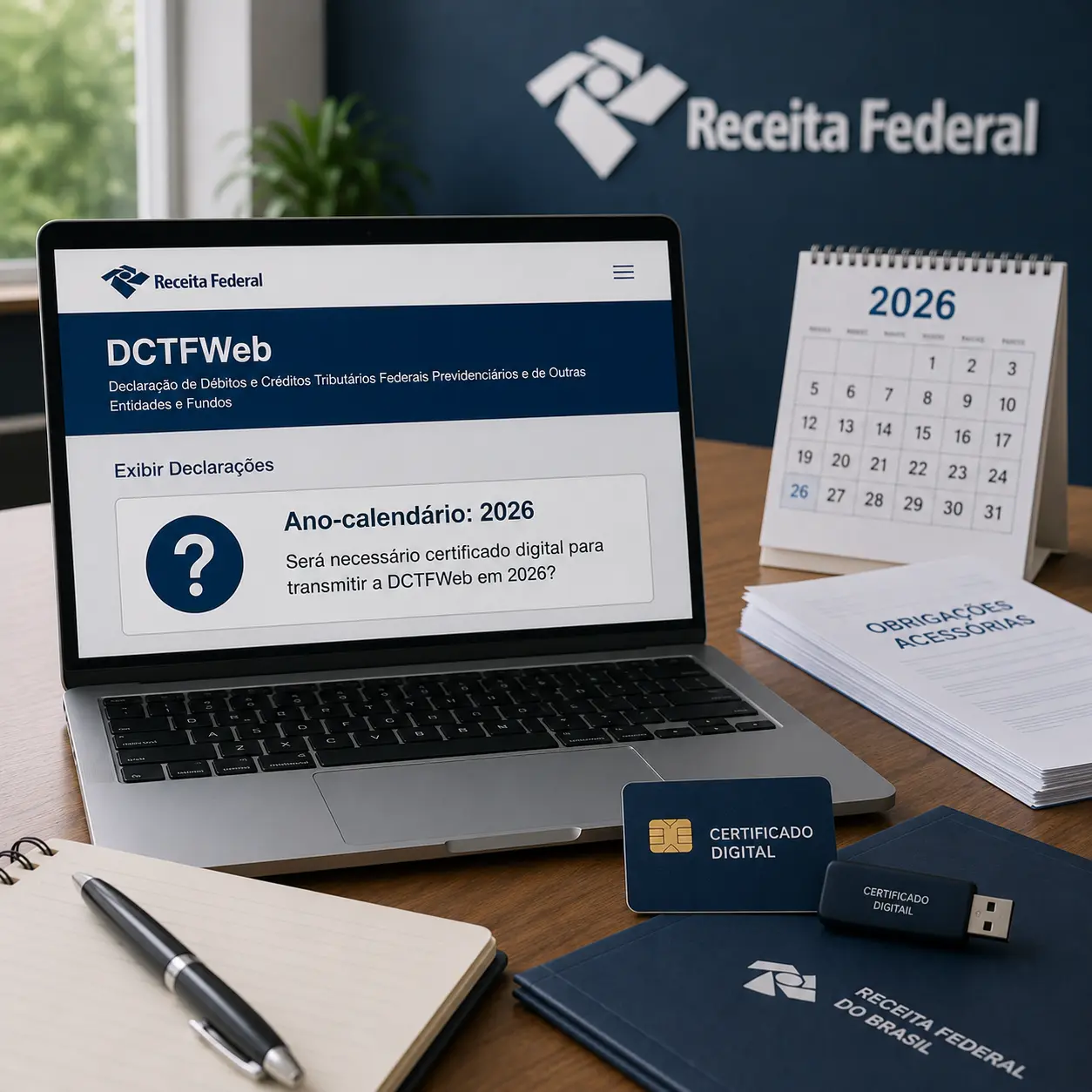 DCTFWeb precisa de certificado digital em 2026?