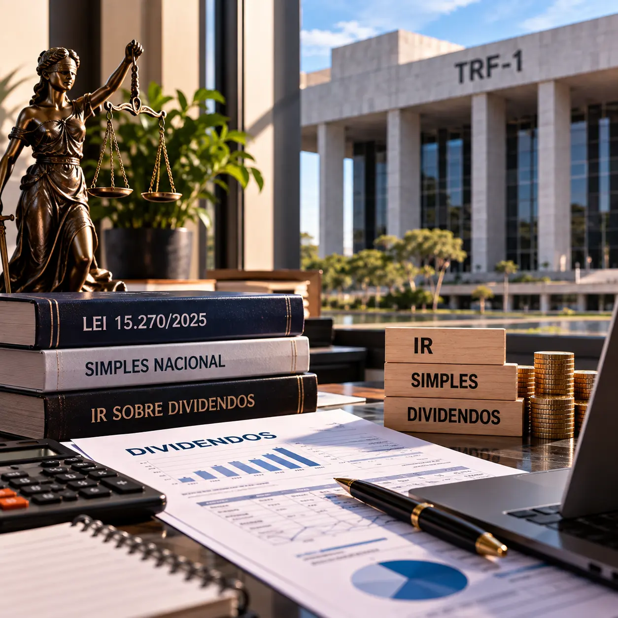 TRF-1 determina retenção de IR prevista na Lei 15.270/2025 sobre dividendos do Simples Nacional