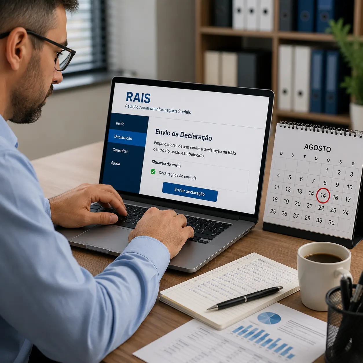 Empregadores devem enviar a declaração da RAIS até 14 de agosto
