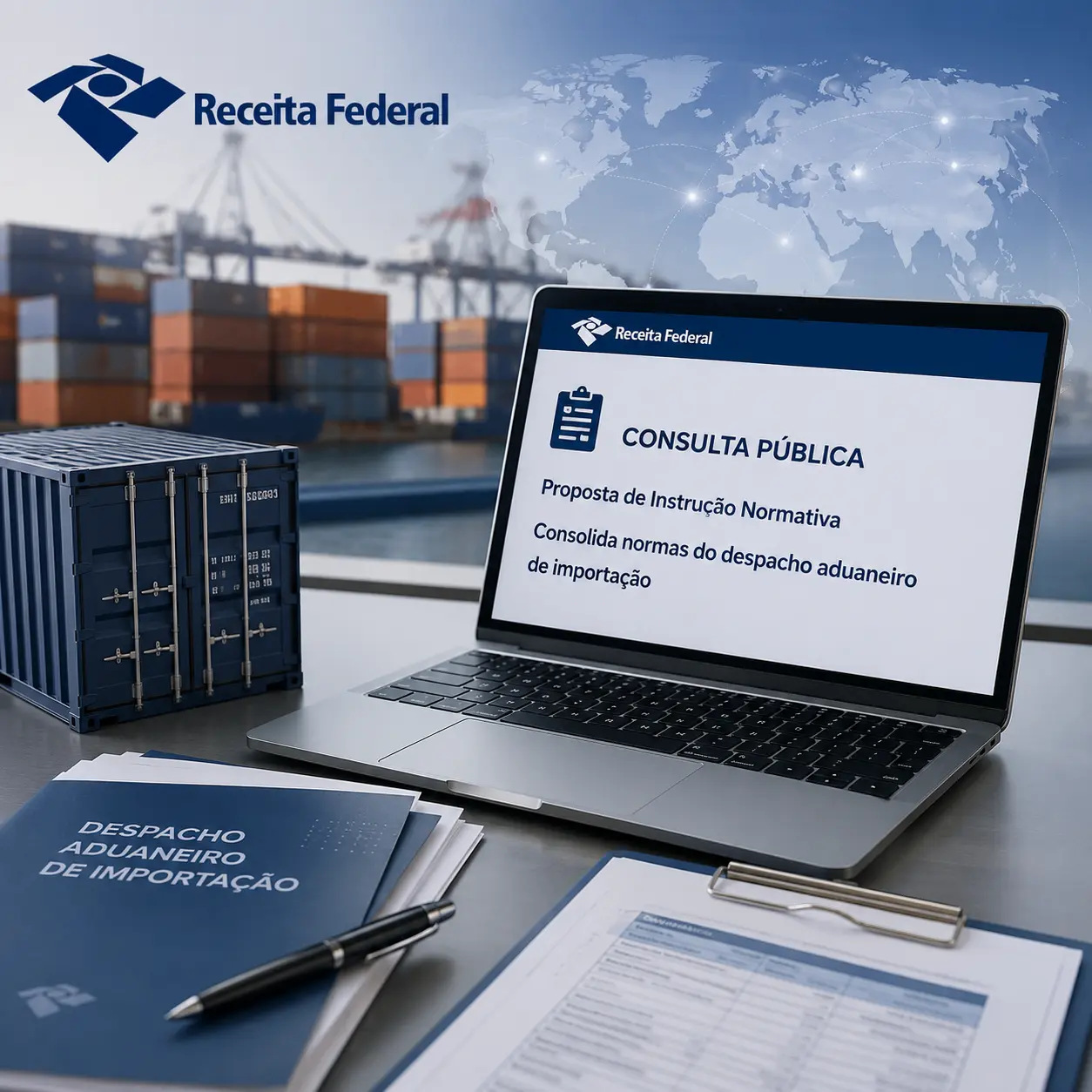 Receita Federal abre consulta pública sobre proposta de Instrução Normativa que consolida normas do despacho aduaneiro de importação