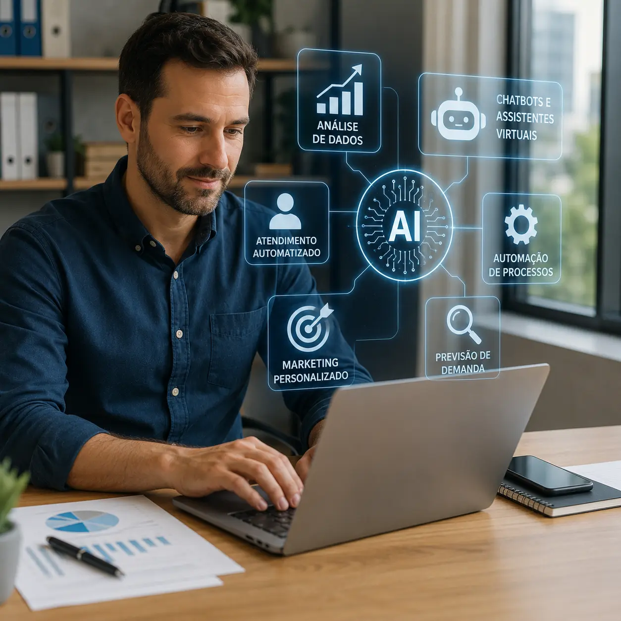 Inteligência Artificial na gestão empresarial: aplicações práticas para pequenas e médias empresas