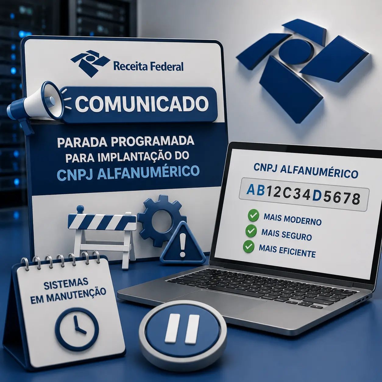 Receita Federal Comunicado: Parada programada para implantação do CNPJ Alfanumérico