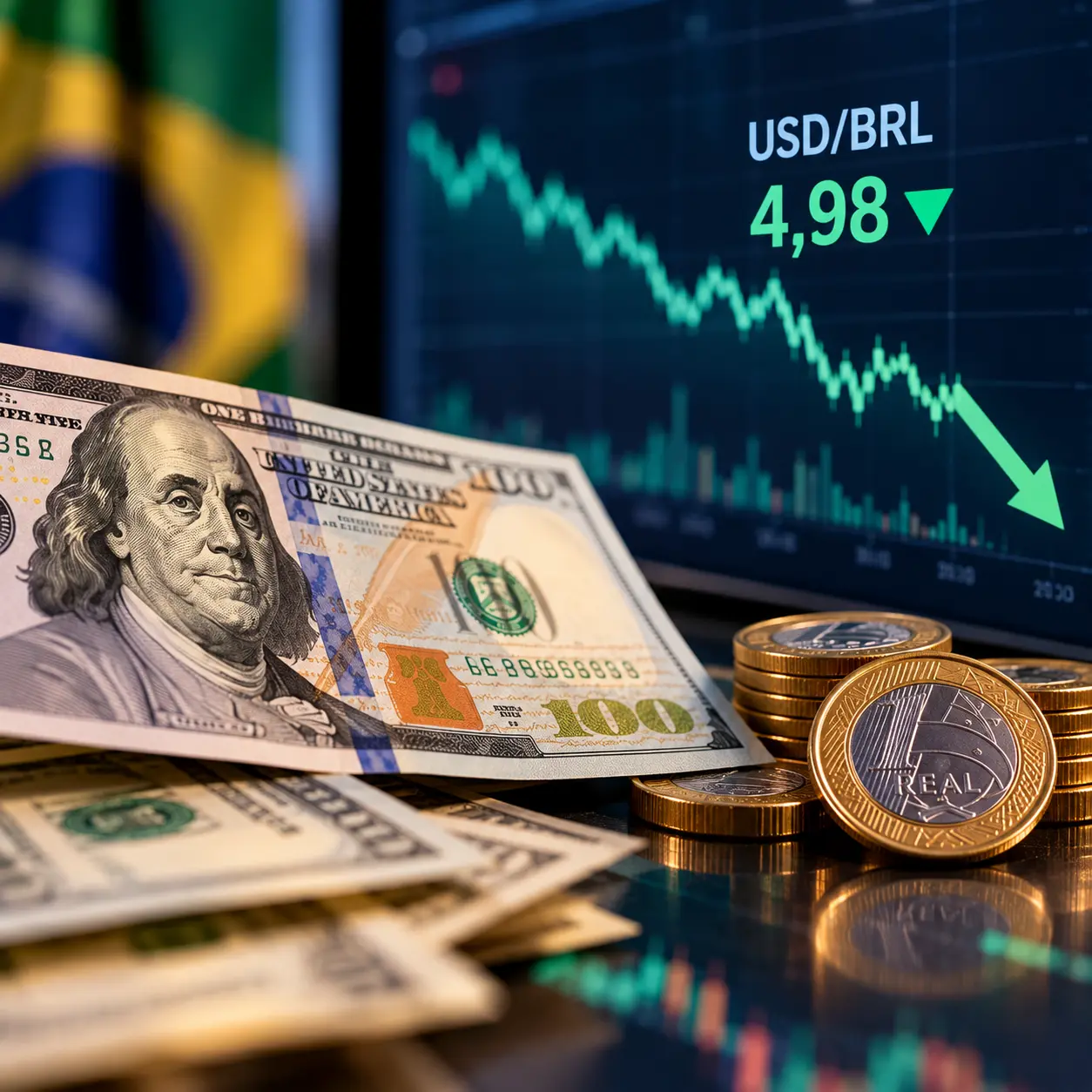 Dólar fecha abaixo de R$ 5 pela primeira vez desde maio