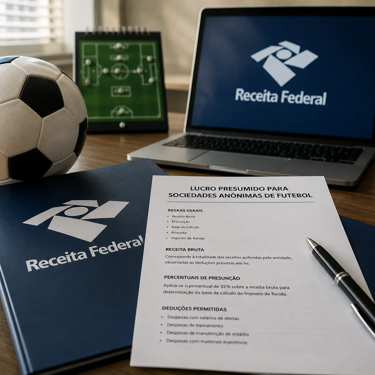Receita Federal esclarece regras de lucro presumido para Sociedades Anônimas de Futebol