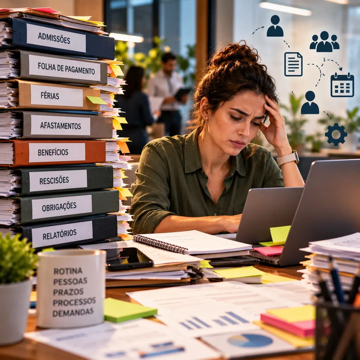 Trabalho criado pelo próprio trabalho no RH