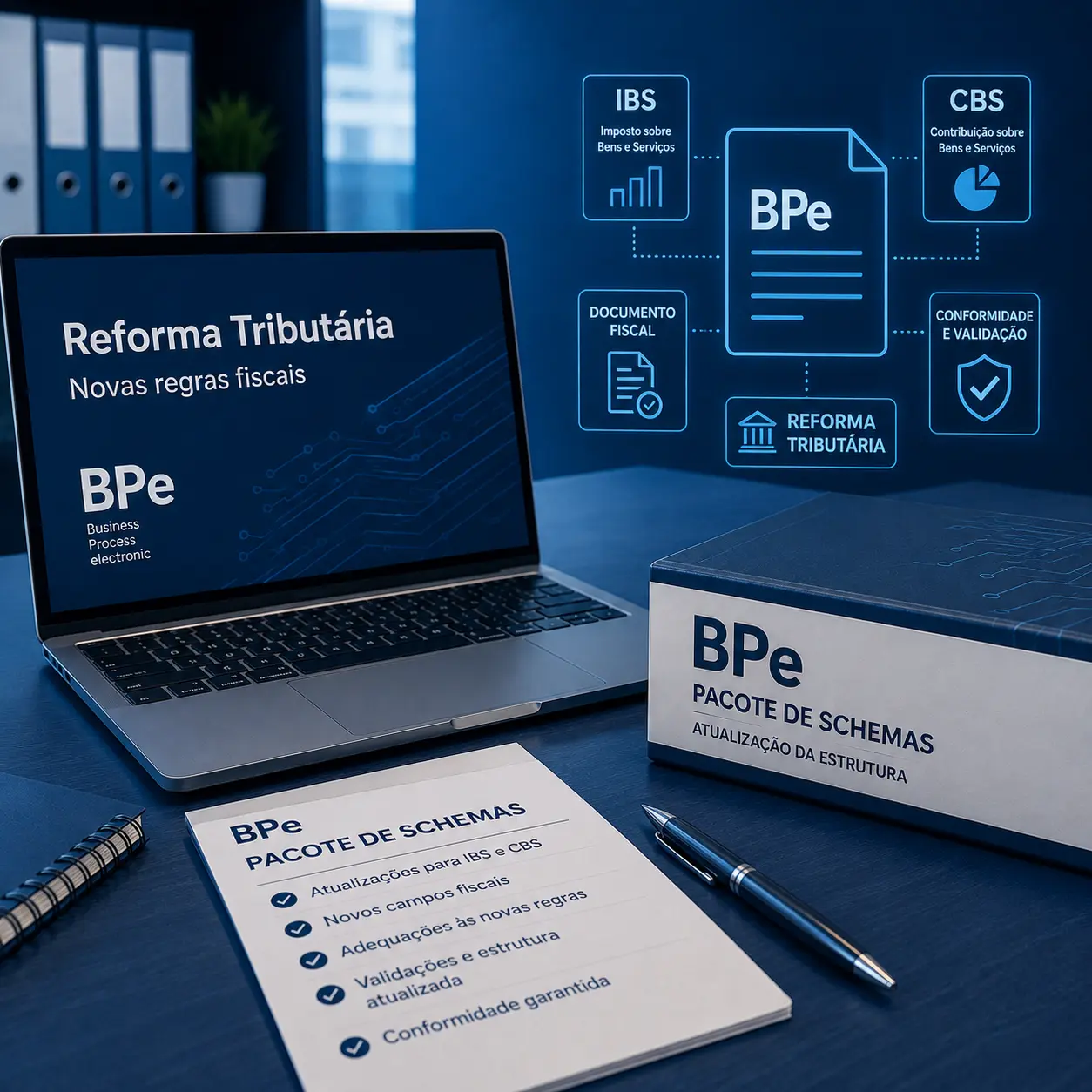 Reforma Tributária: pacote de schemas atualiza estrutura do BPe para atender novas regras fiscais