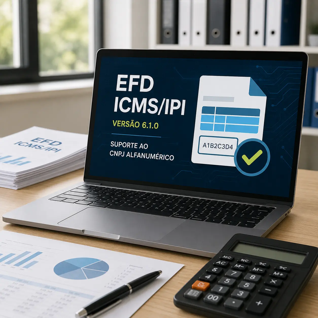 Receita publica versão 6.1.0 da EFD ICMS/IPI com suporte ao CNPJ alfanumérico