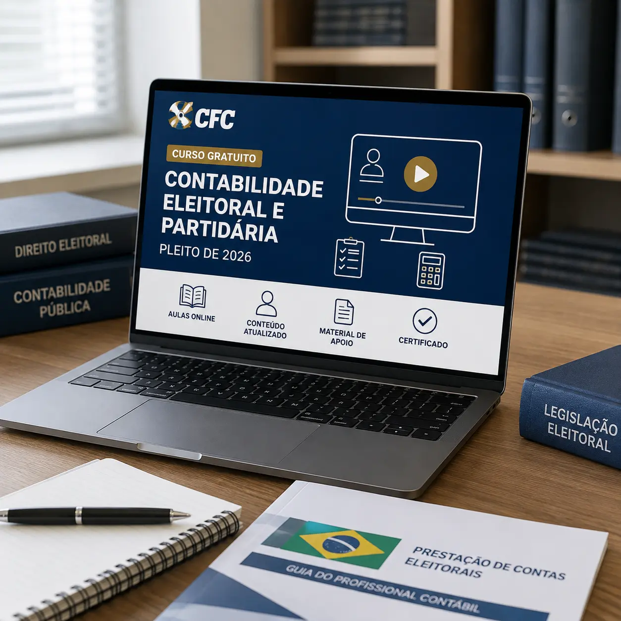 CFC lança curso gratuito sobre Contabilidade Eleitoral e Partidária para o pleito de 2026