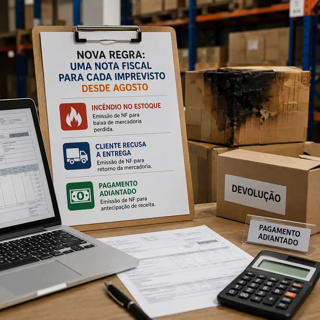 Incêndio no estoque, cliente que recusa a entrega, pagamento adiantado: uma nota fiscal para cada imprevisto desde agosto