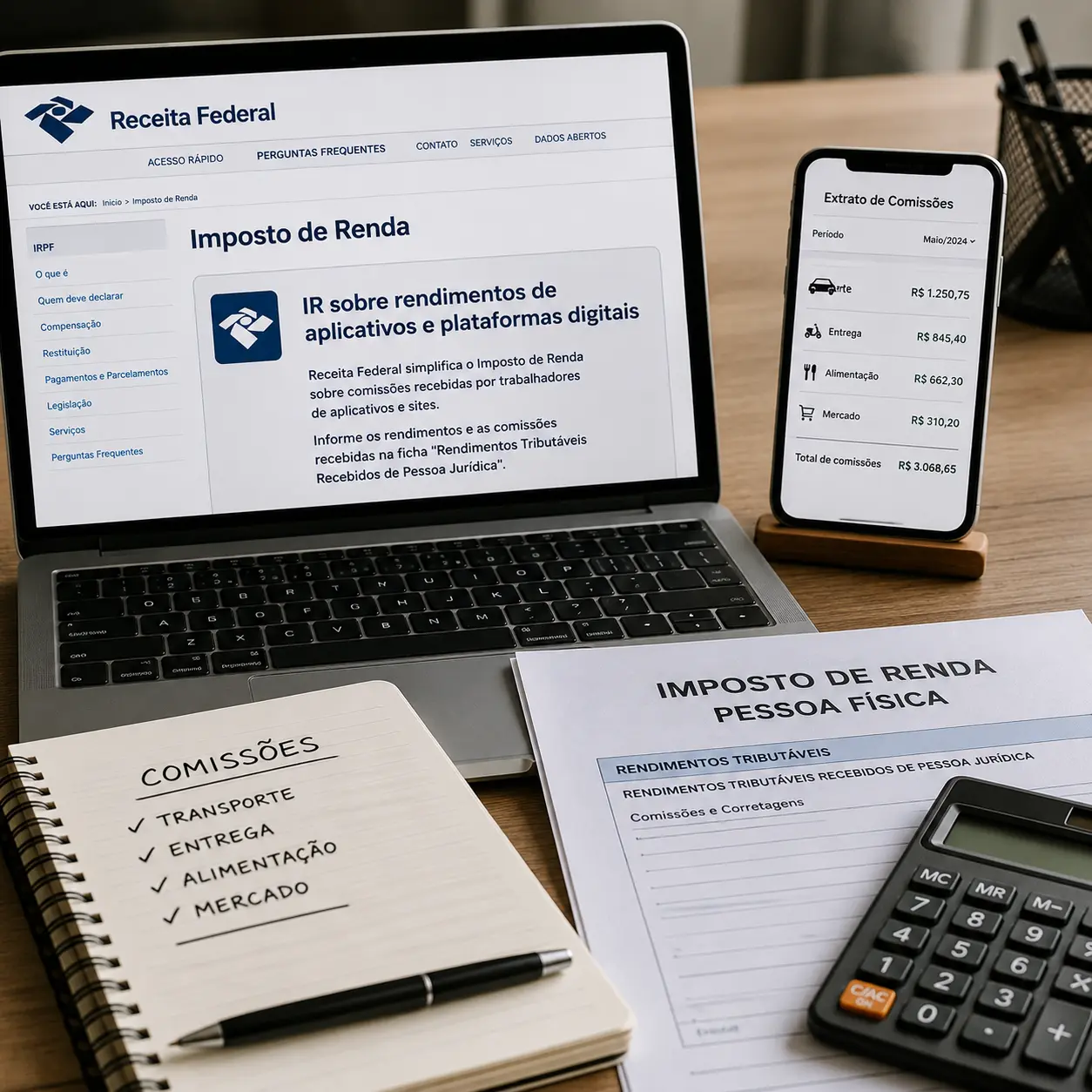 Fisco simplifica IR sobre comissões de aplicativos e sites