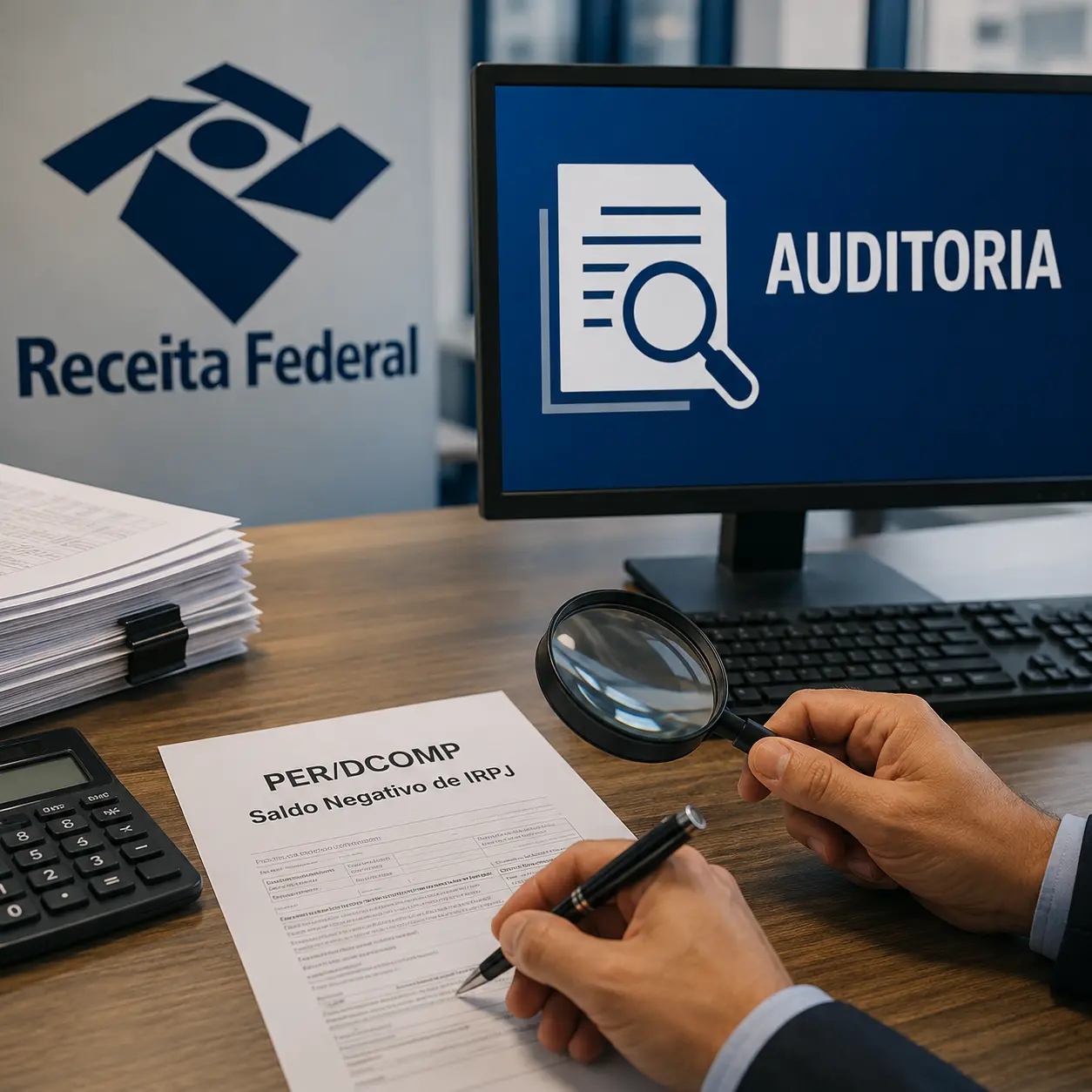 Receita Federal cria equipe de auditoria para analisar PER/DCOMP de saldo negativo de IRPJ