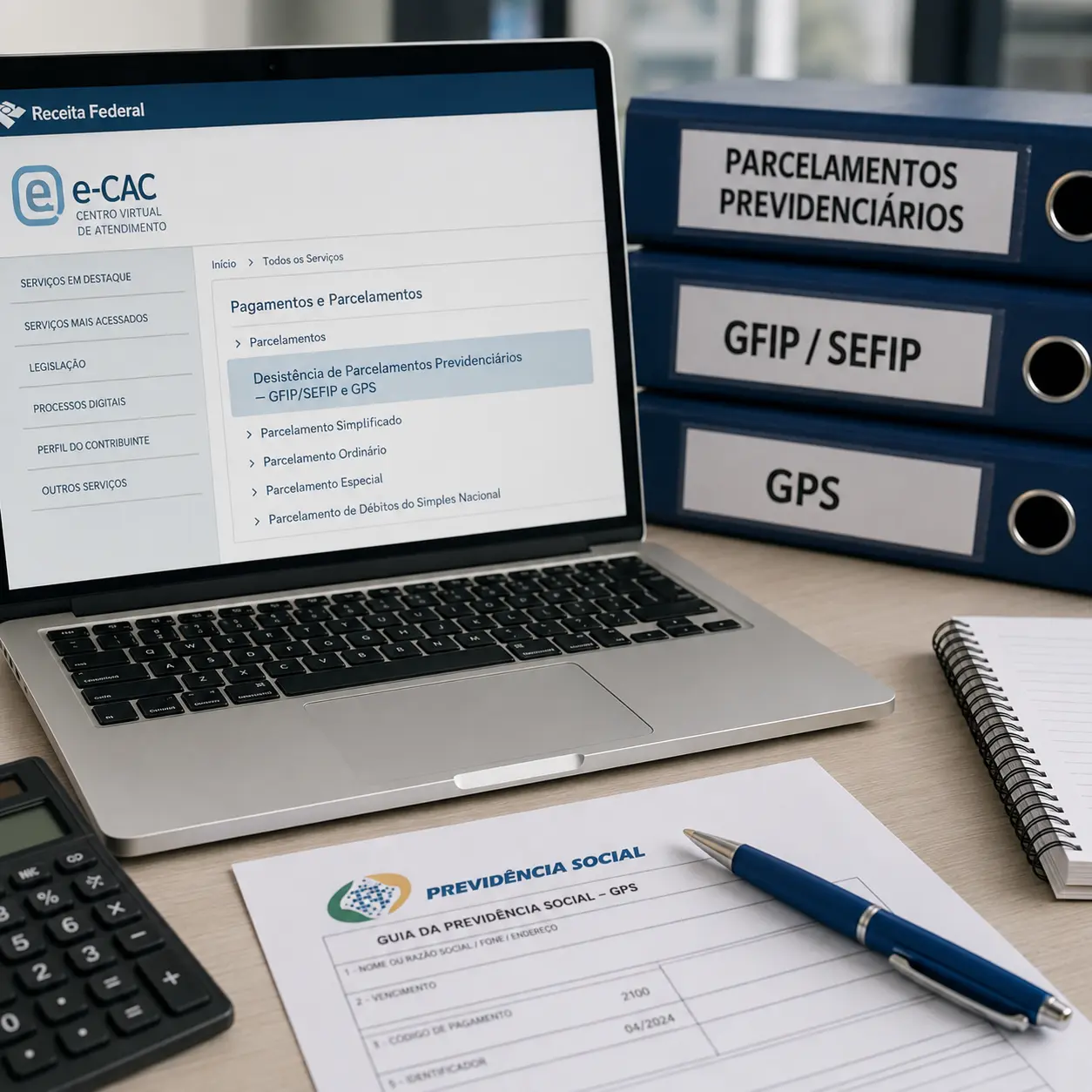 Desistência de parcelamentos previdenciários (GFIP/SEFIP e GPS) já pode ser solicitada pelo e-CAC