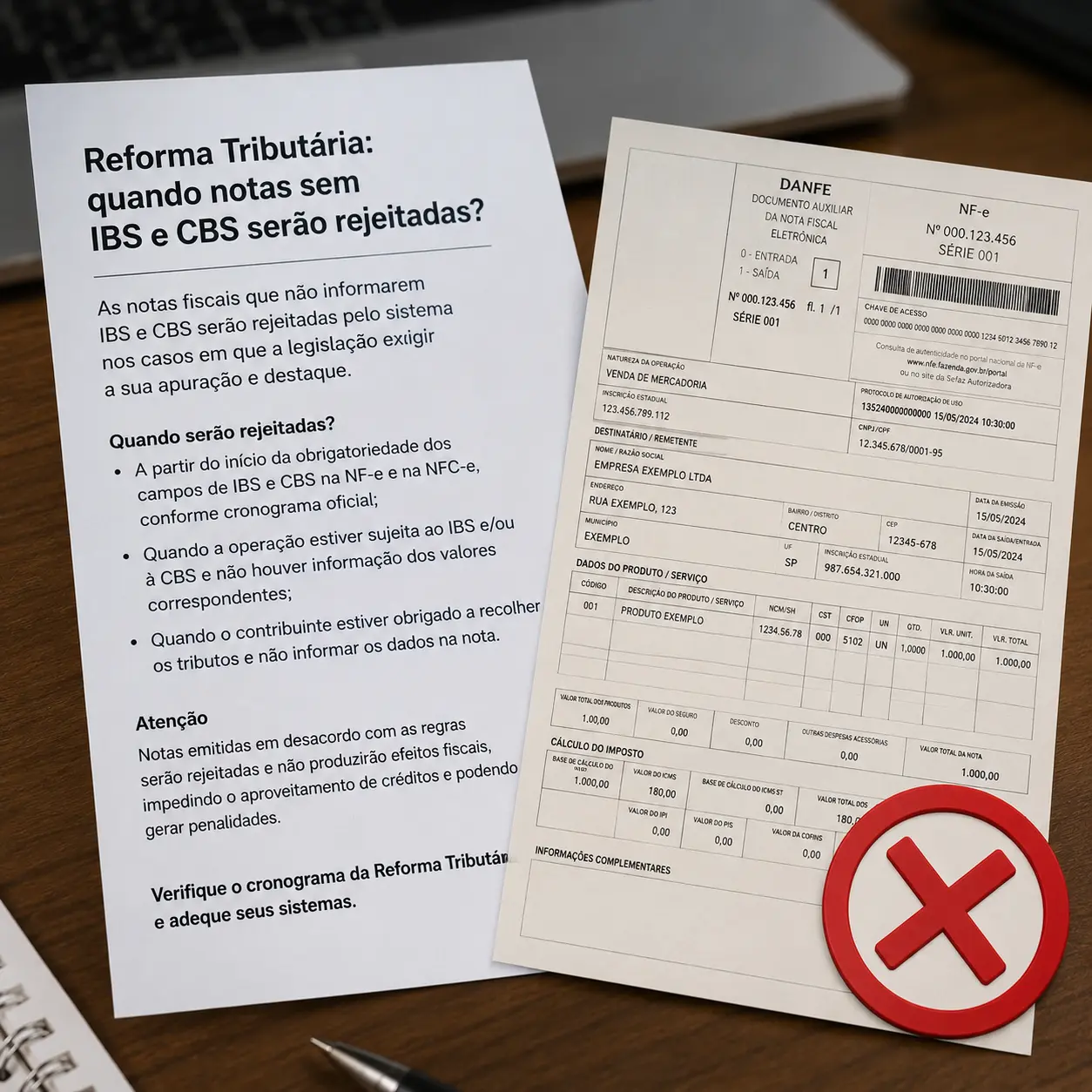 Reforma Tributária: quando notas sem IBS e CBS serão rejeitadas?