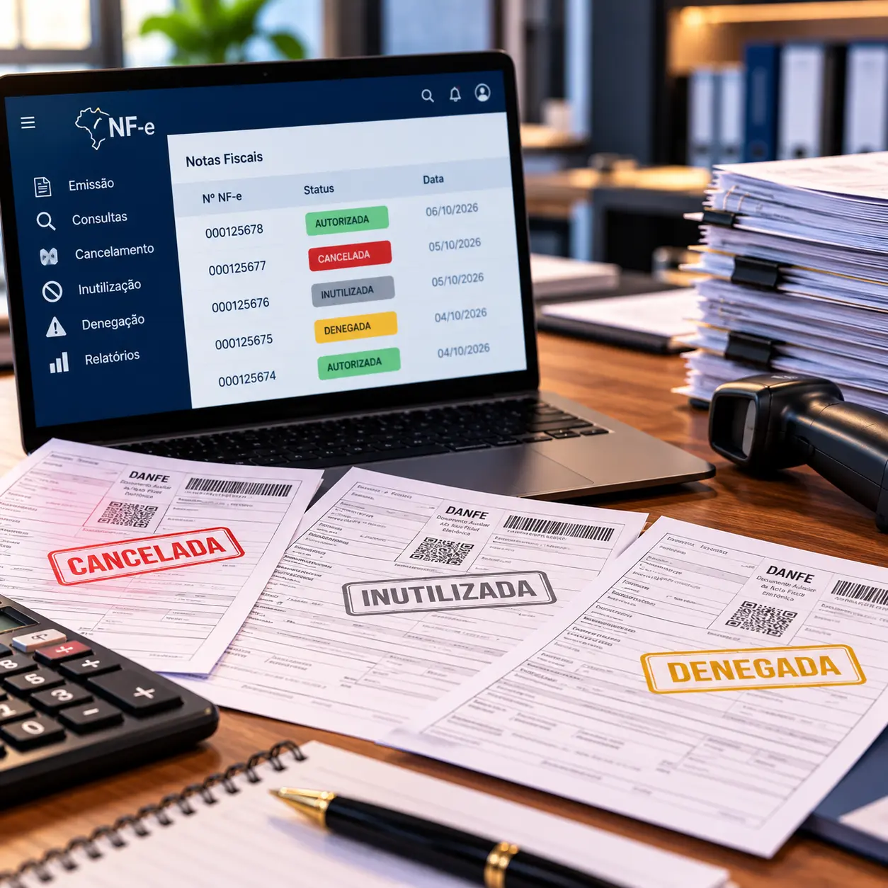Nota fiscal cancelada, inutilizada ou denegada: qual é a diferença?