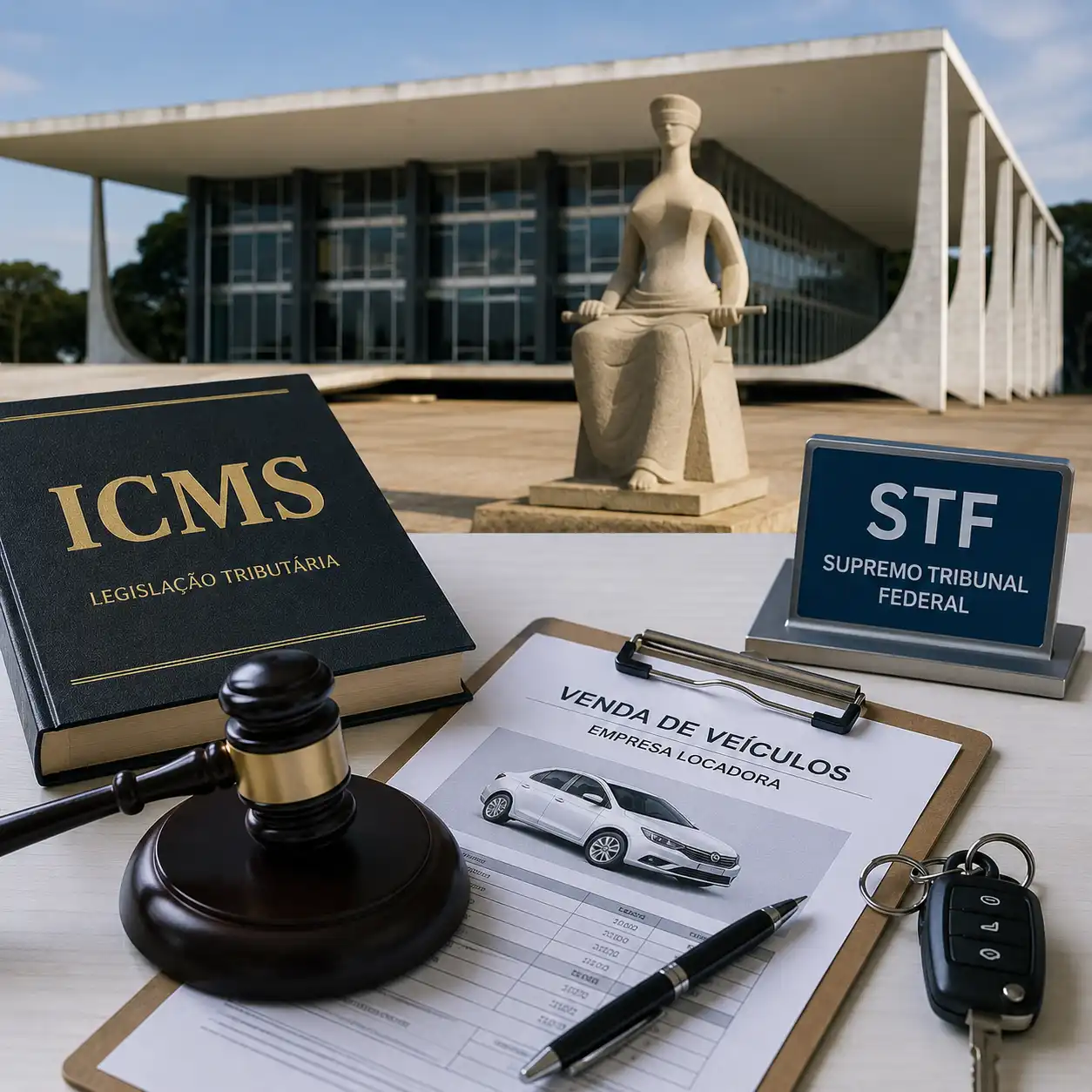 Incidência de ICMS sobre a venda de veículos por empresa locadora é matéria infraconstitucional, decide STF