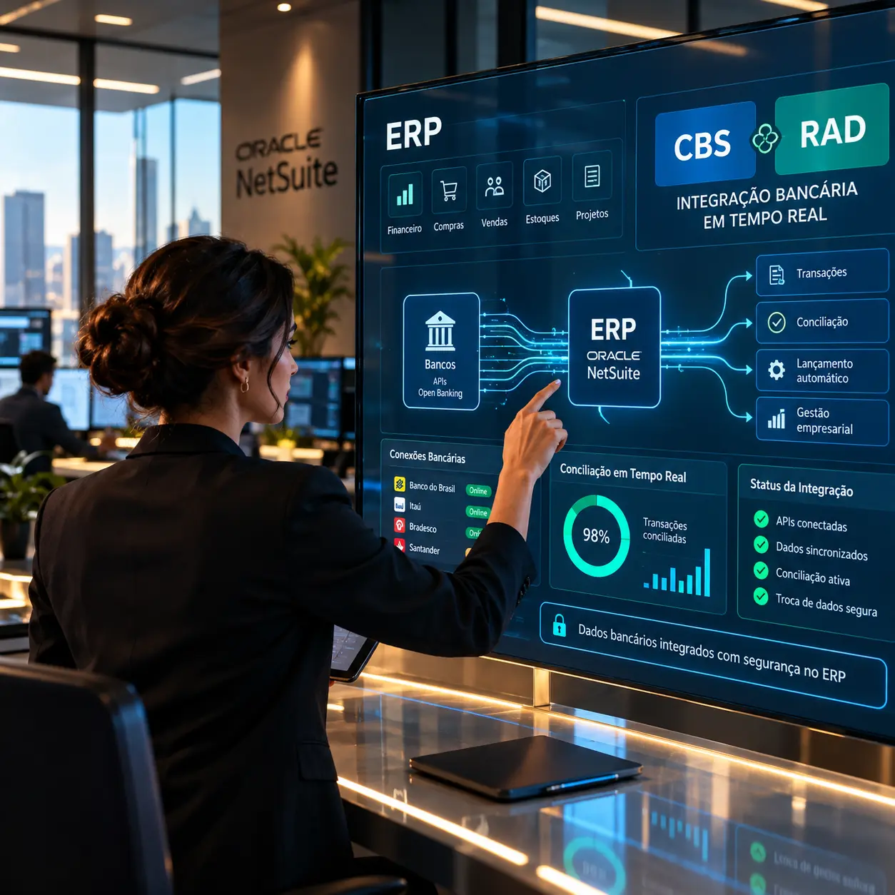 CBS e RAD: integração bancária em tempo real no ERP será diferencial, dizem especialistas da Oracle NetSuite