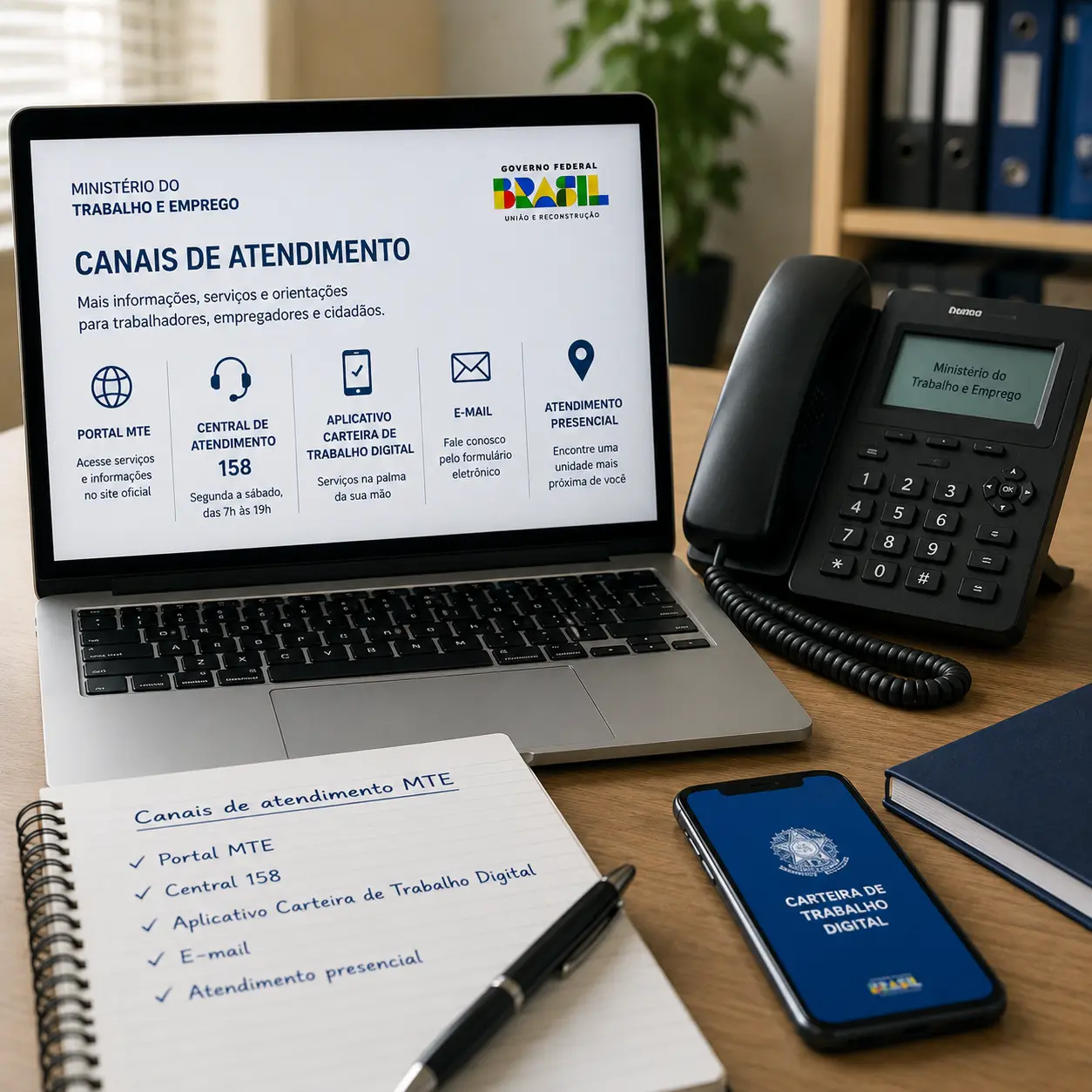 Saiba como acessar os canais de atendimento do Ministério do Trabalho e Emprego
